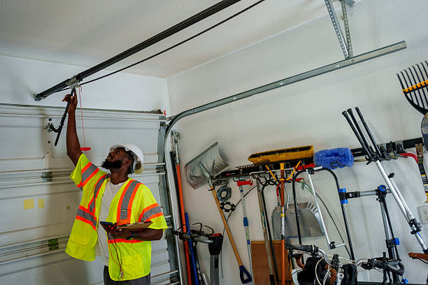 Professional Garage Door Panel Replacement technician working in San Augustine County County, TX